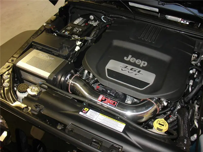 Injen 12-13 Jeep Wrangler Jk 3.6L V6 Polished Short Ram Intake W/ Power Flow Box 1