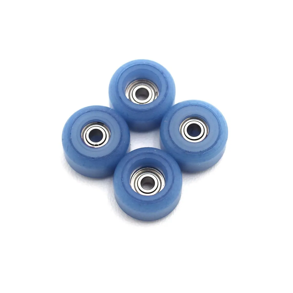 Flatface Fingerboard Dual Durometer V2 Bearing Wheels - Blueberry And Blueberry 1