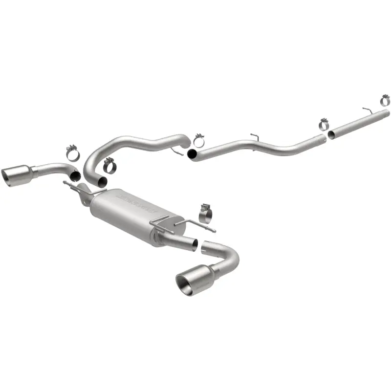 Magnaflow 10-12 Mazda 3 L4 2.5L Hatchback Split Rear Exit Stainless Cat Back Performance Exhaust 1