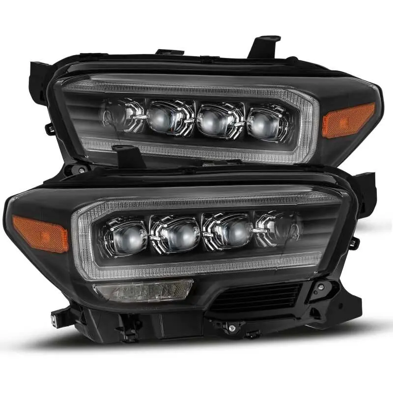 Alpharex 16-20 Toyota Tacoma Nova Led Projector Headlights Plank Style Black W/Activation Light 1
