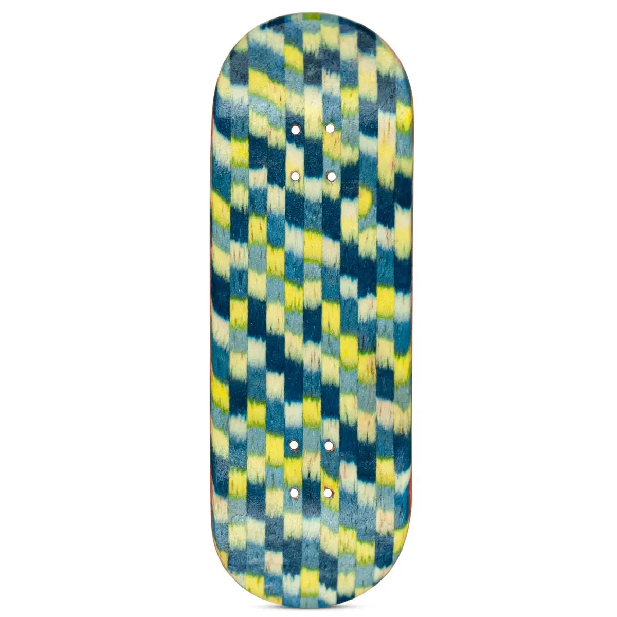 8Three8 Fingerboard Deck - Blue And Yellow Grid 1