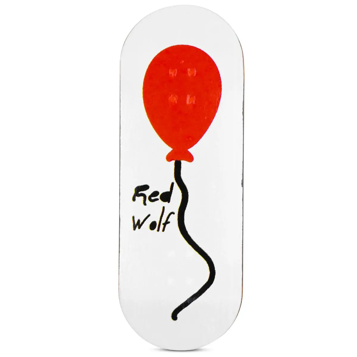 Red Wolf Fingerboard Deck - Red Balloon 1