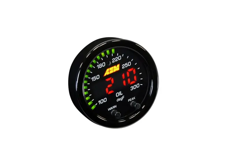 Aem X-Series Temperature 100-300F Gauge Kit (Only Black Bezel And Water Temp. Faceplate) 1