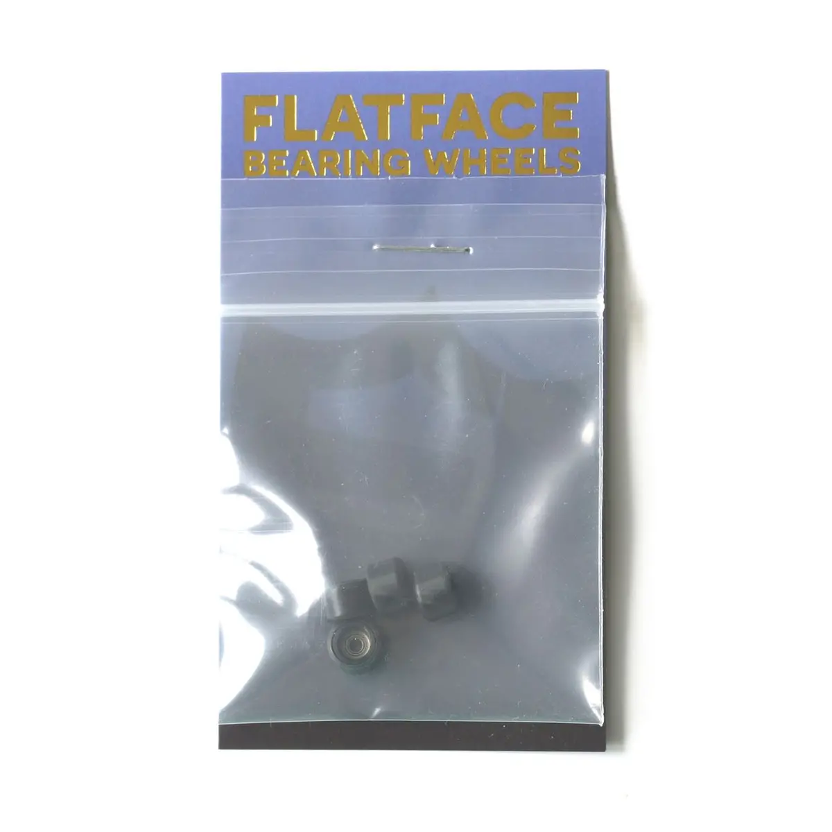 Flatface Fingerboard Dual Durometer Bearing Wheels - Black And Black 2