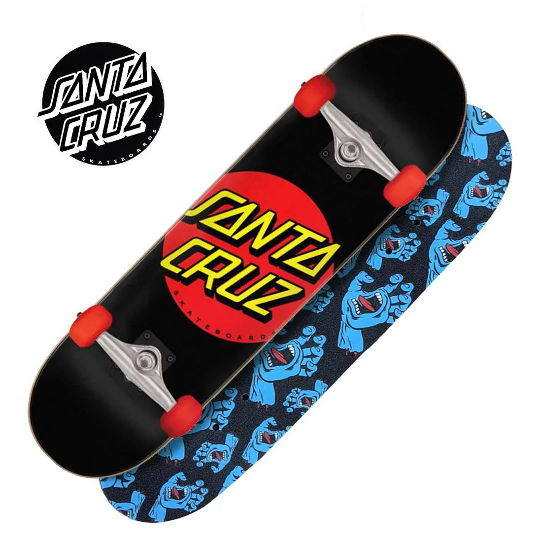 Santa Cruz Classic Dot 7.25 Micro Complete - Black/Red 1