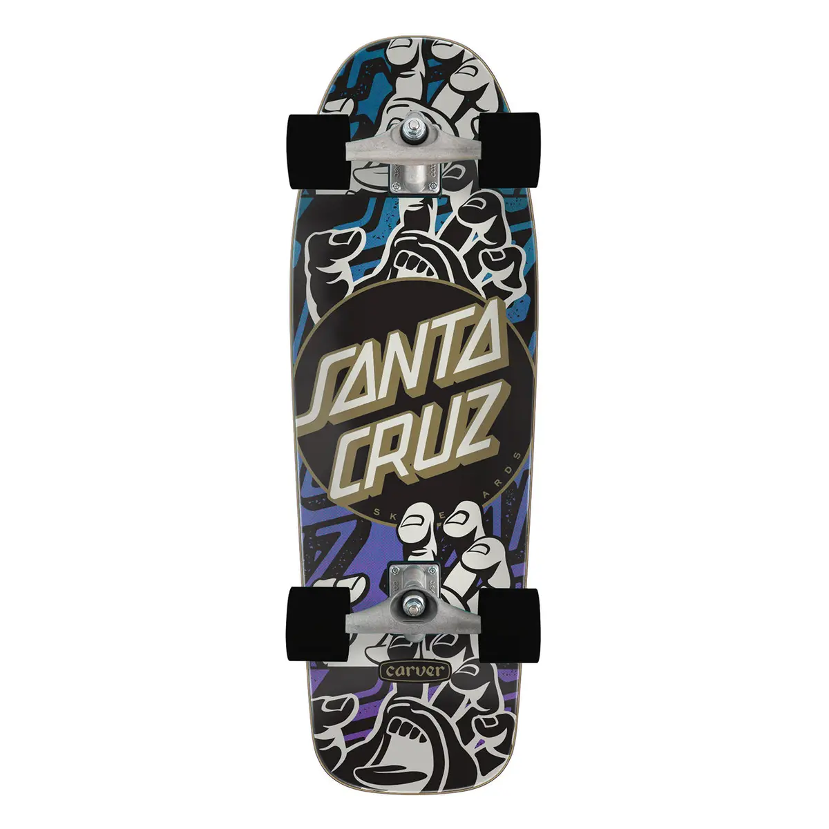 Santa Cruz X Carver 80S Rider Handled Dot Surf Skate Complete 9.8In X 30.2In 1