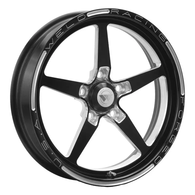 Weld Alumastar 1-Piece 17X4.5 / 5X4.75 Bp / 2.25In. Bs Black Wheel - Non-Beadlock 1