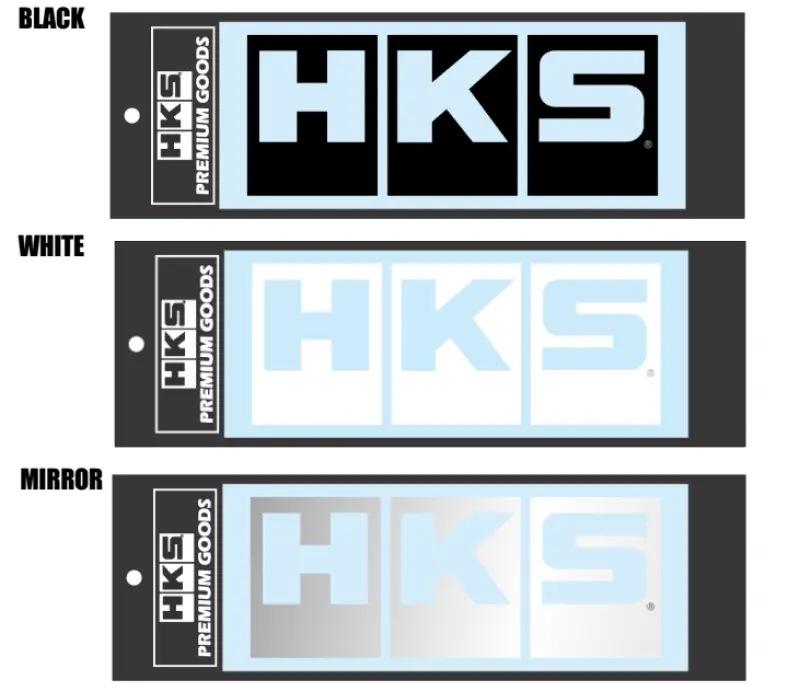 Hks Logo Sticker W220 White 1