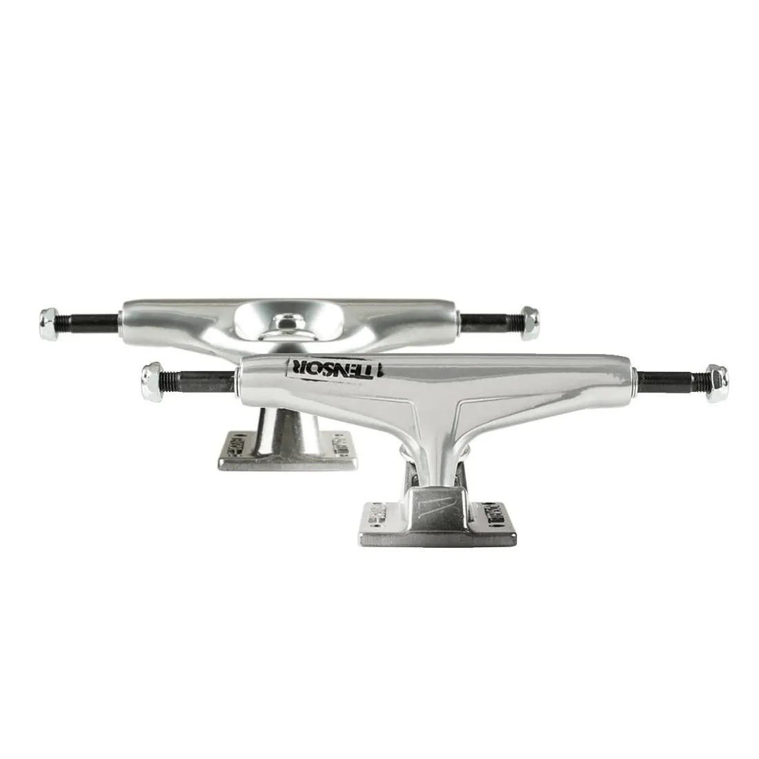 Tensor Aluminium Stencil Mirror Trucks - Raw/Black Fade 1