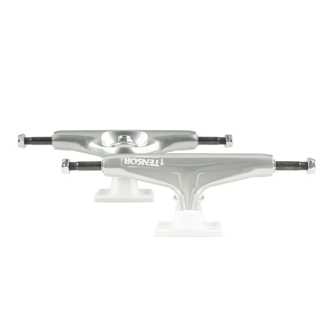Tensor Aluminium Stencil Mirror Trucks - Raw/White Fade 1