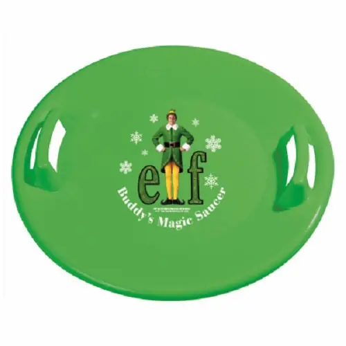 Slippery Racer Sr710bdy 26" Buddy The Elf Heavy Duty Slick Plastic Saucer Snow Sled - Quantity Of 6 1