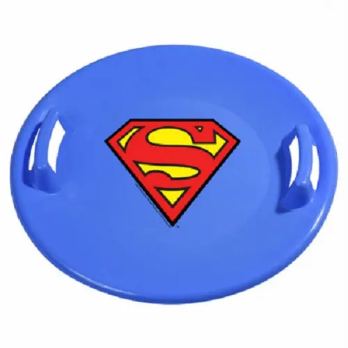 Slippery Racer Sr710spm 26" Heavy Duty Plastic Superman Snow Sled Saucer - Quantity Of 2 1