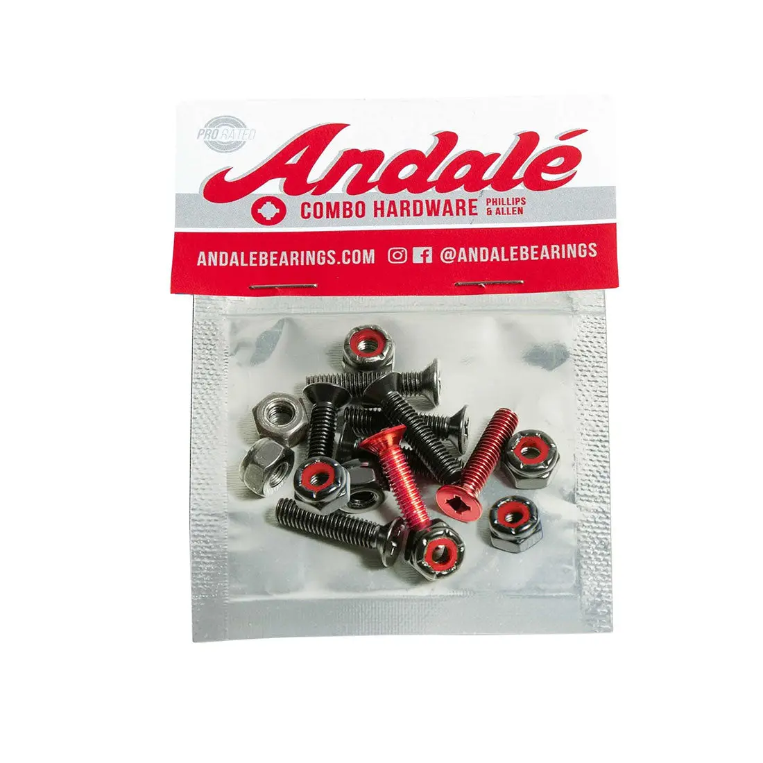 Andale 7/8In Combo Hardware 8Pk - Red 1