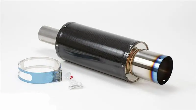 Hks Universal Carbon-Ti Cat-Back Exhaust - 170Mm Shell/75Mm Diameter 1