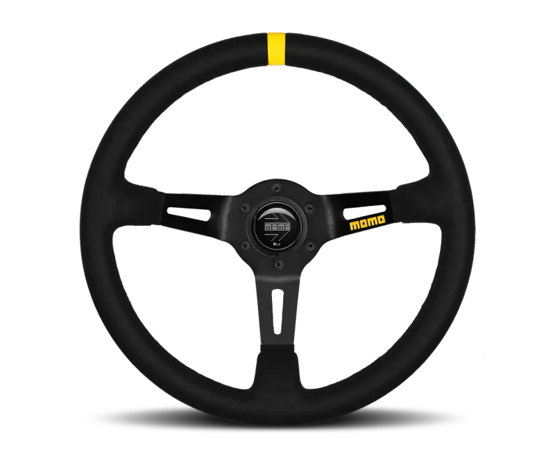 Momo Mod08 Steering Wheel 350 Mm - Black Suede/Black Spokes/1 Stripe 1