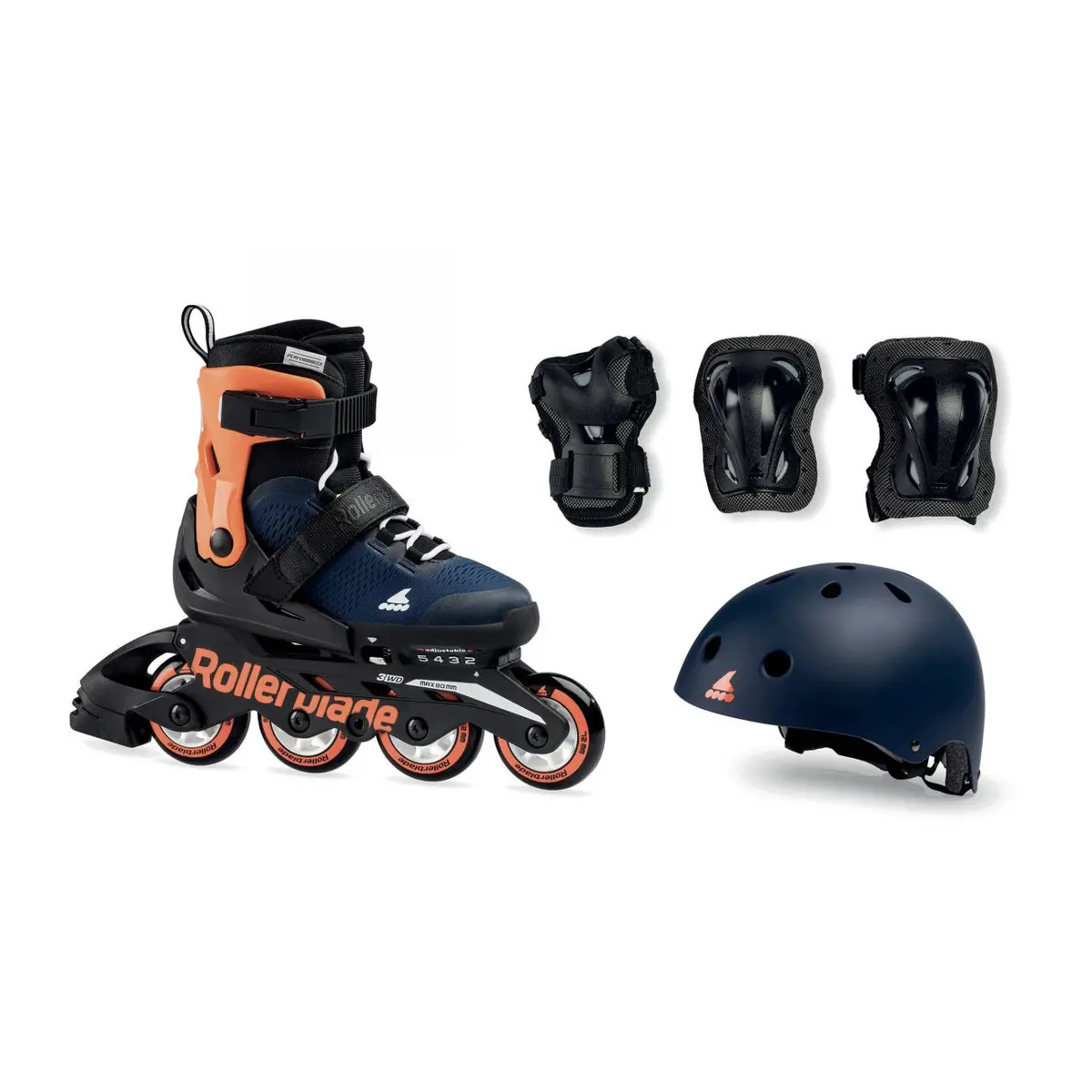 Rollerblade Microblade Cube - Midnight Blue/Warm Orange 1