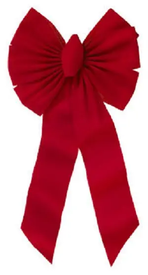 Holiday Trim 7355 14" X 28" X 4" 7 Loop Red Velvet Holiday Christmas Bow - Quantity Of 30 1