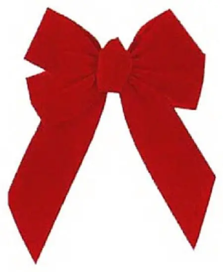 Holiday Trim 7346 10" X 13" X 3" 5 Loop Red Velvet Holiday Christmas Bow - Quantity Of 6 1