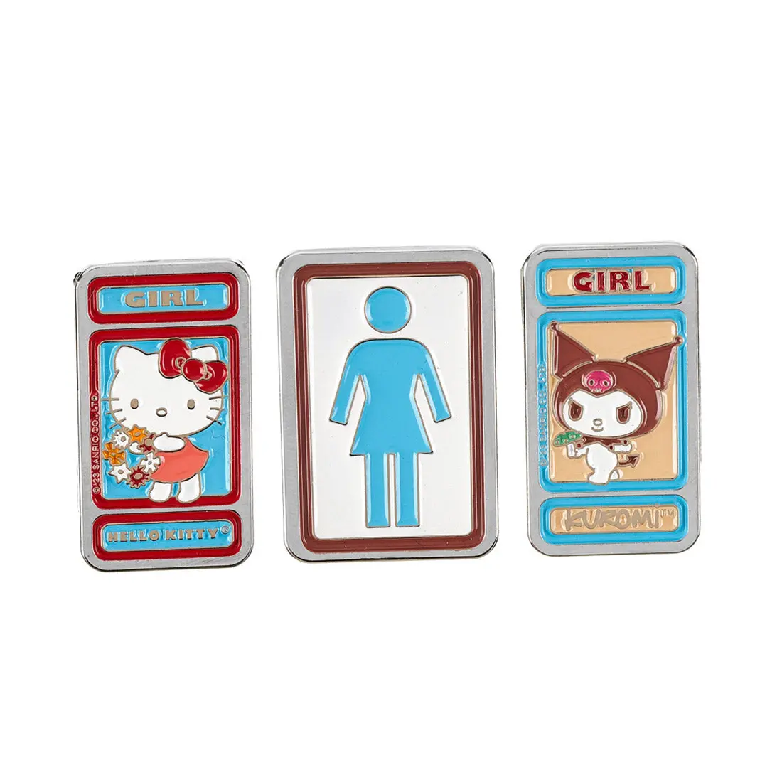 Girl X Sanrio Hello Kitty Kuromi Pin Set 3Pk 1