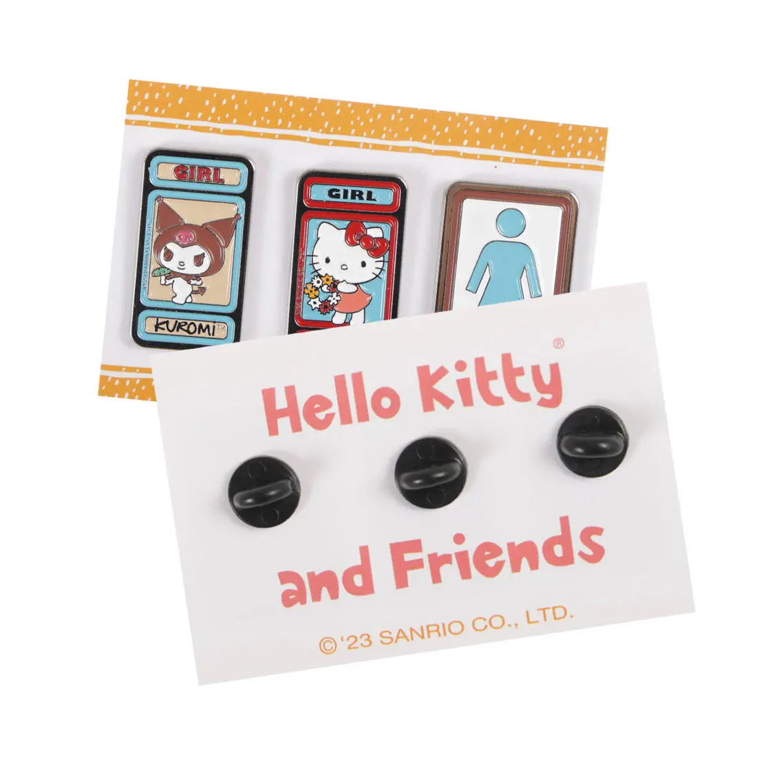 Girl X Sanrio Hello Kitty Kuromi Pin Set 3Pk 2