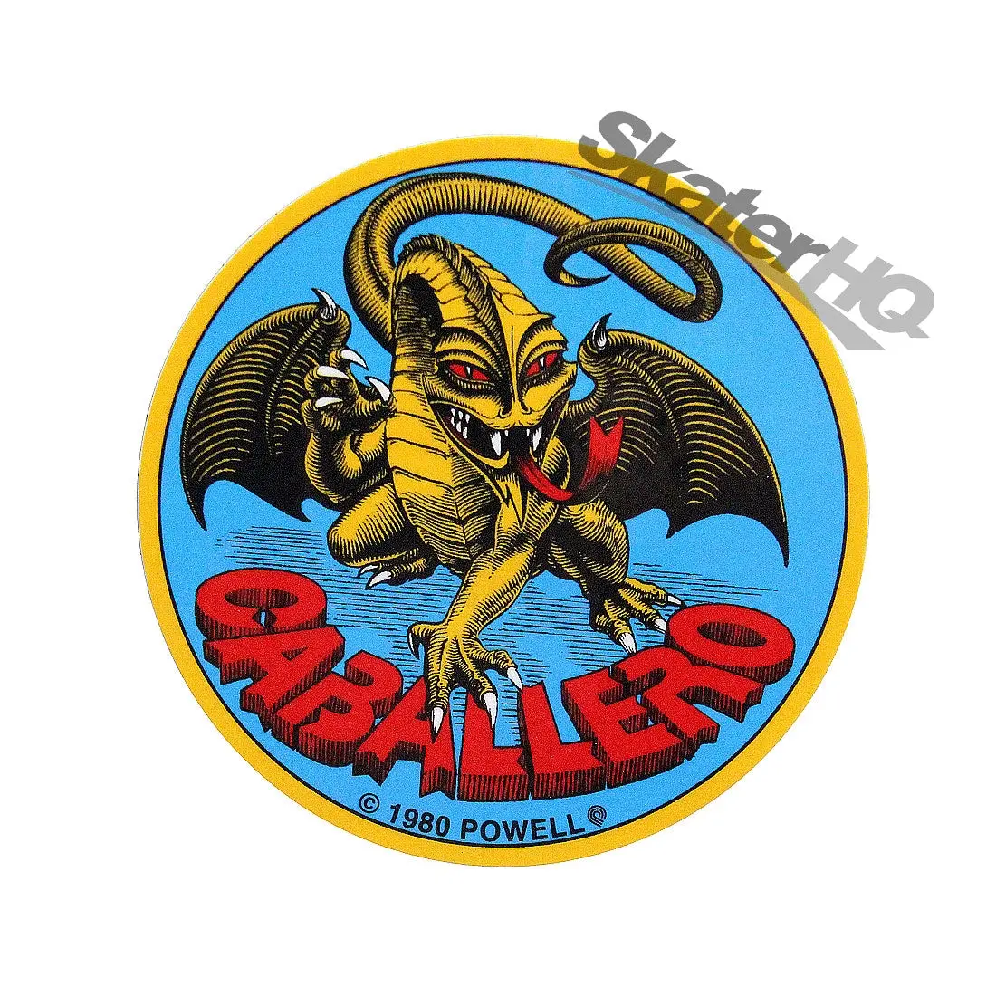 Powell Vintage Cab Dragon Round Sticker 1