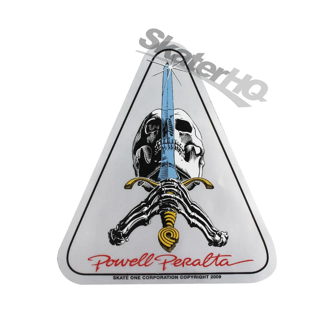 Powell Peralta Skull Sword Sticker - Silver 1