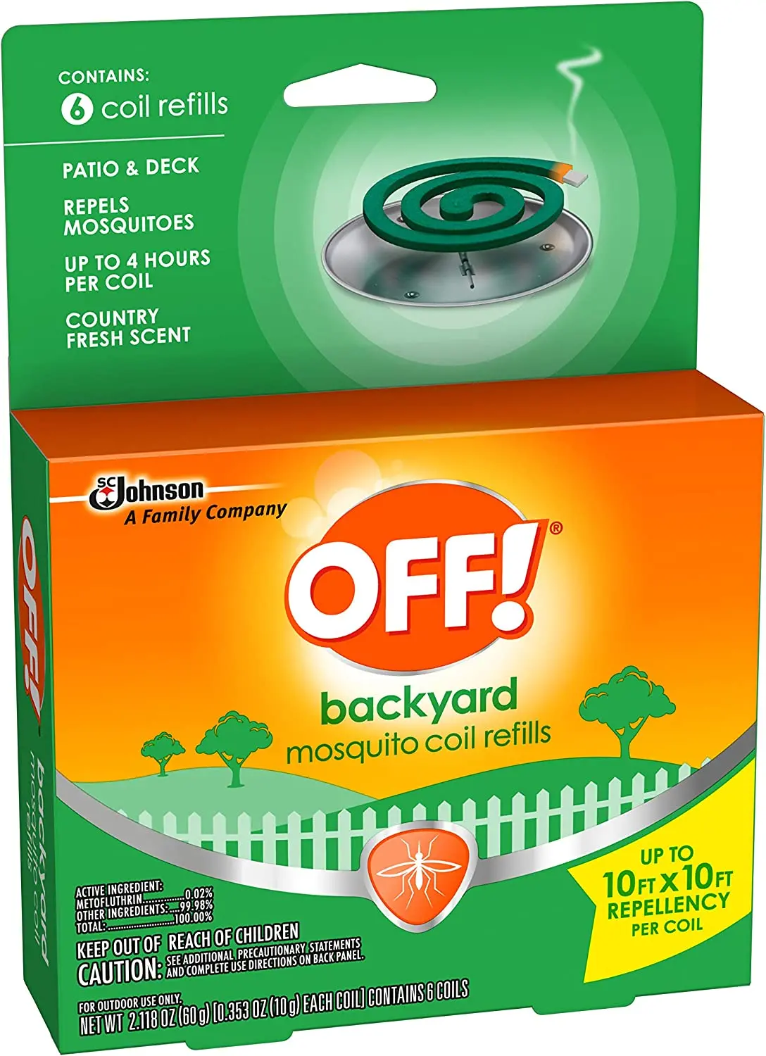 Sc Johnson 75203 6-Count Pack Of Patio & Deck Mosquito Coil Refills - Quantity Of 8 1