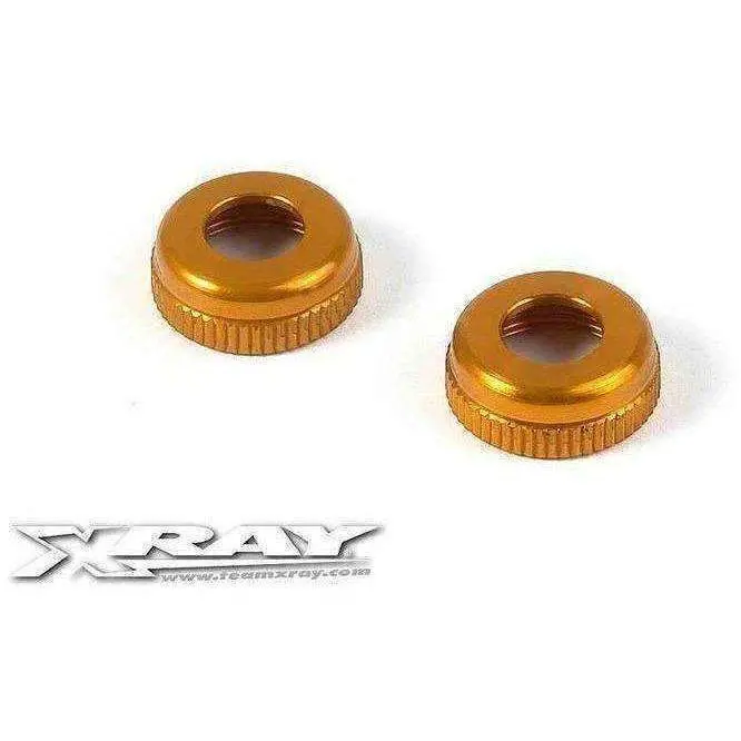 Alu Cap For Xray Shock Body #308322 - Orange (2) 1