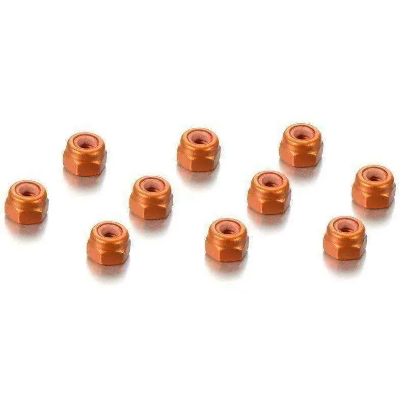Alu Nut M3 - Orange (10) 1
