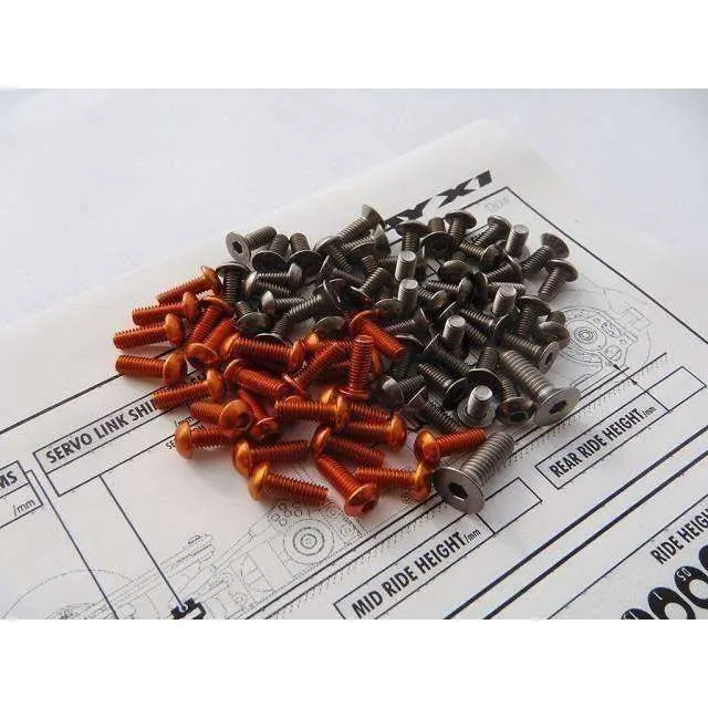 Hiro Seiko Xray X1 15,16 Titainium And Alloy Screw Set 1