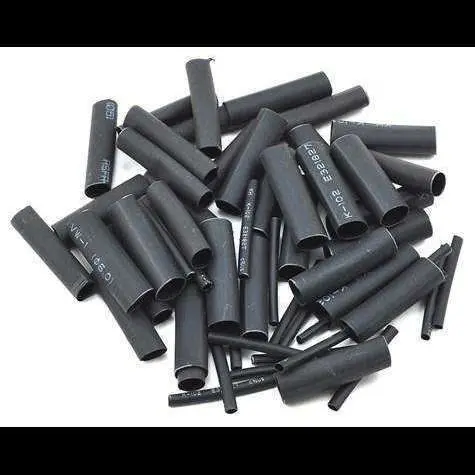 Protek Rc 1.5, 5, 6 & 8Mm Shrink Tubing Assortment Pack (Black) (20) (1" Length) 1