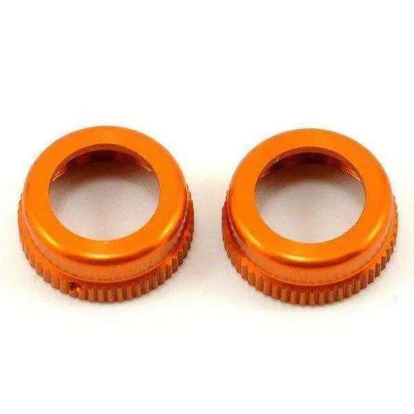 T4 Alu Shock Cap-Nut With Vent Hole - Orange (2) 1