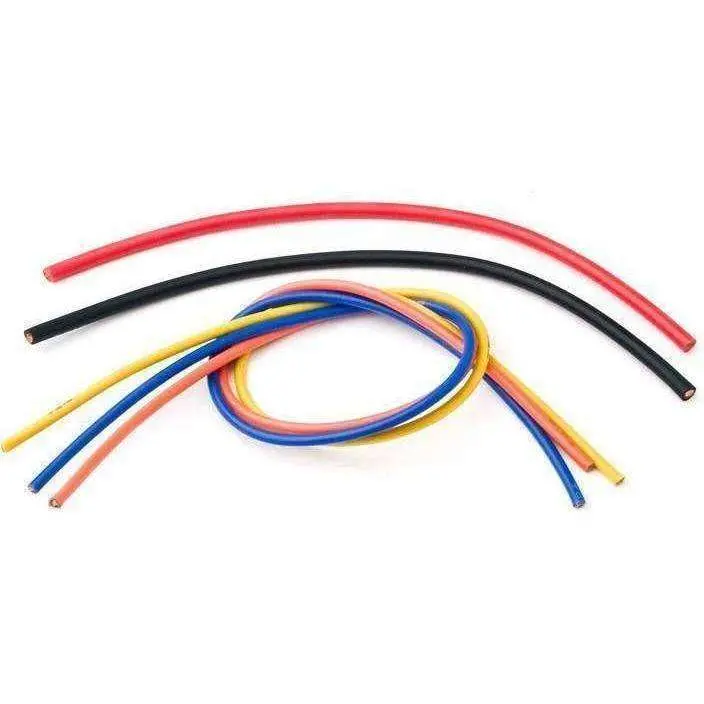 Tq Wire 1’ Each Blue, Orange & Yellow 16 Gauge 6" Ea. Red And Black 13 Gauge 1