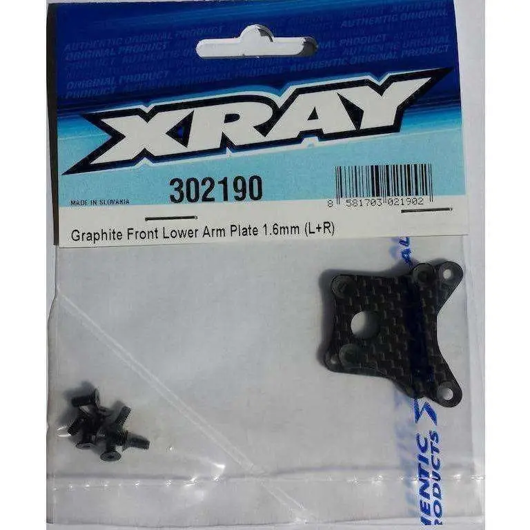 Xray T4 '14 Graphite Front Lower Arm Plate 1.6Mm (2) 1