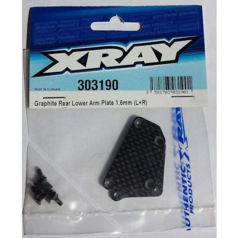 Xray T4 '14 Graphite Rear Lower Arm Plate 1.6Mm (2) 1