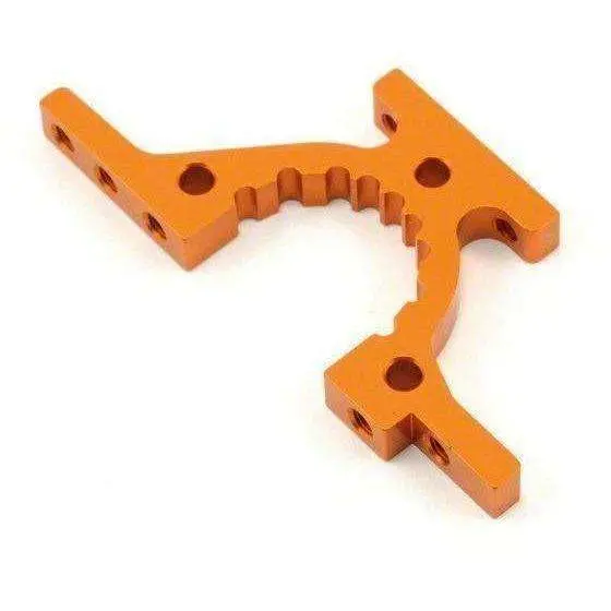 Xray T4 Alu Front/Rear Lower Adjustment Bulkhead - Orange 1