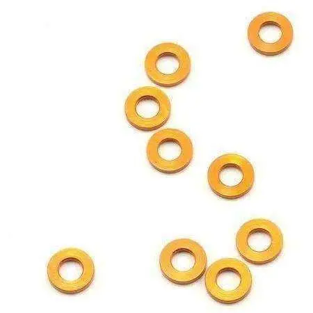 Xray T4 Alu Shim 3X6x1.0Mm - Orange (10) 1