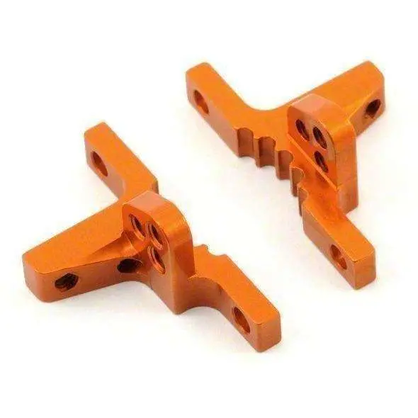 Xray T4 Alu Upper Clamp With Adj. Roll-Center (L+R) - Orange 1