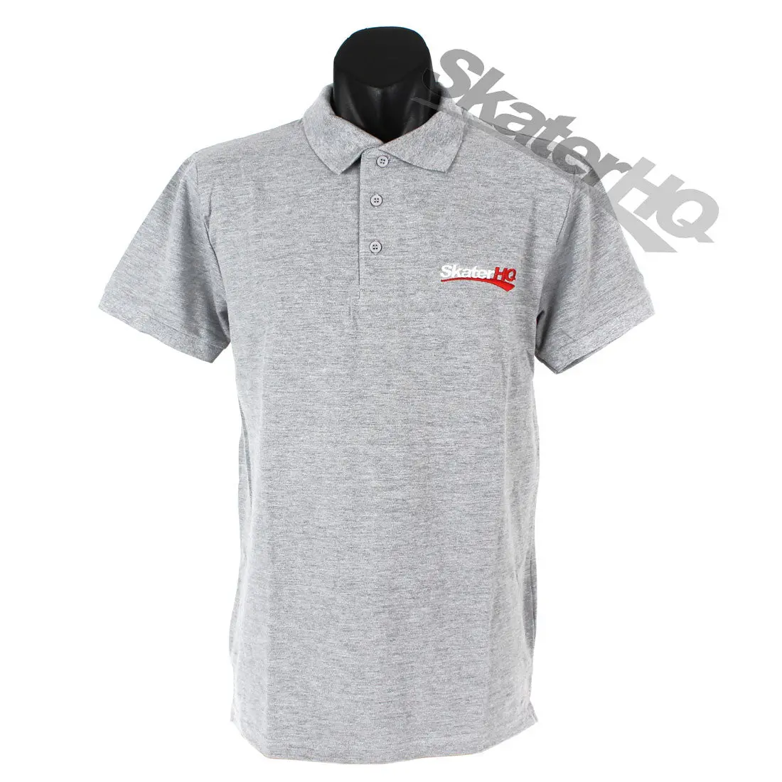Skater Hq Adult Polo Shirt - Grey Marle 1