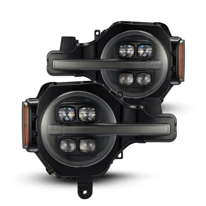 Alpharex 21-23 Ford Bronco Nova Led Proj Headlights Alpha-Black W/Activ Light/Seq Signal/Drl 1