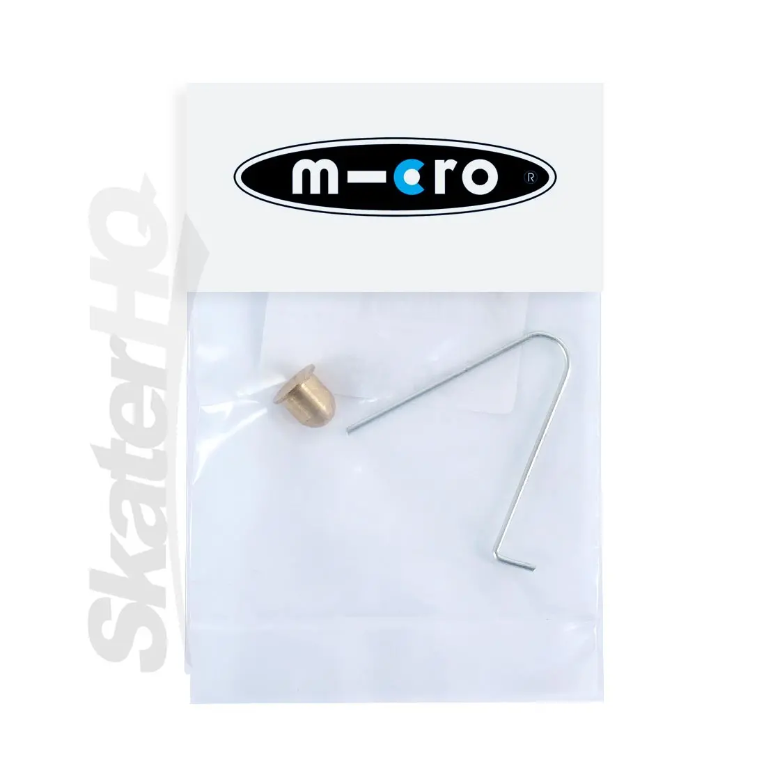 Micro Gold-Coloured Big Button And Spring 1