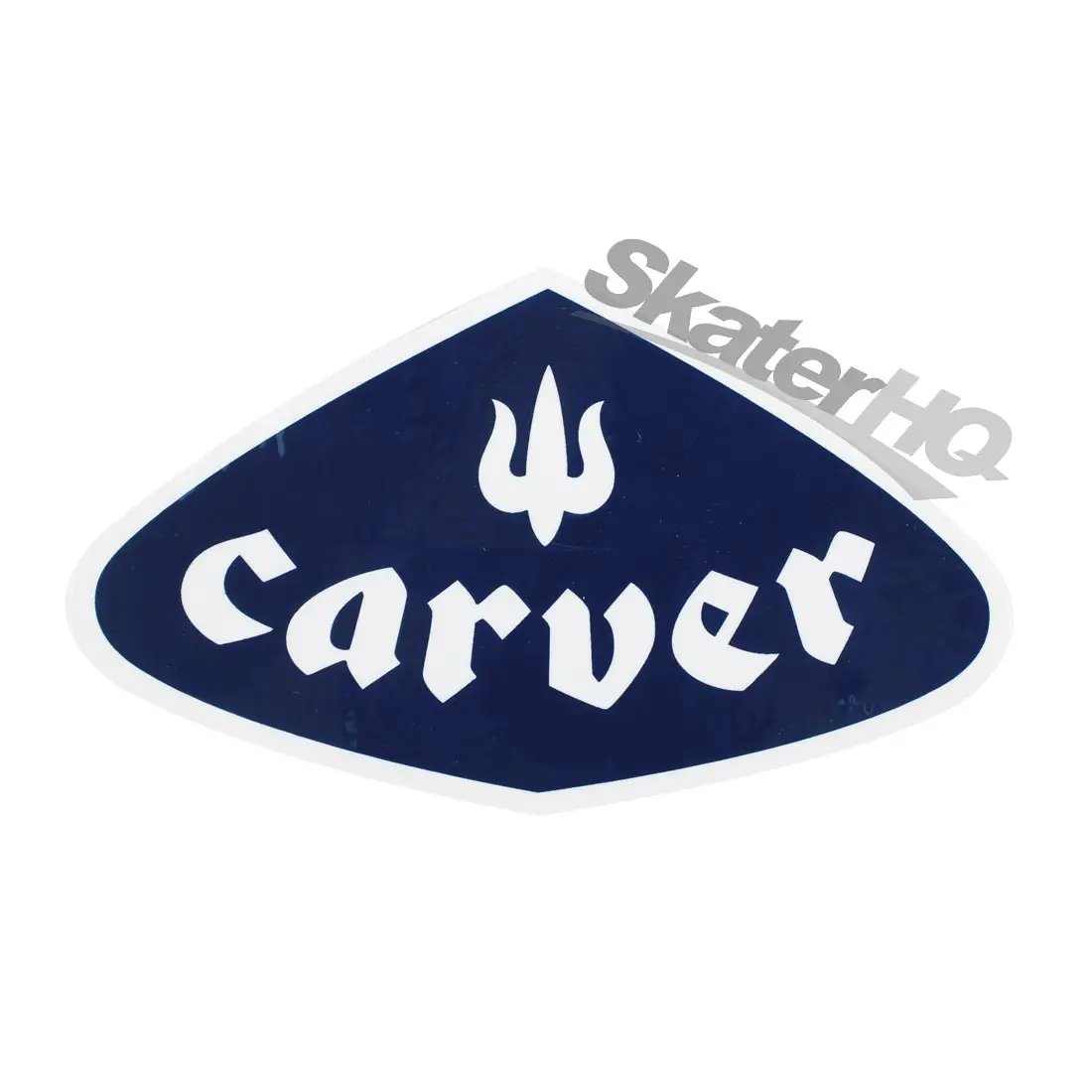 Carver Tear Logo Sticker - Navy/White 1