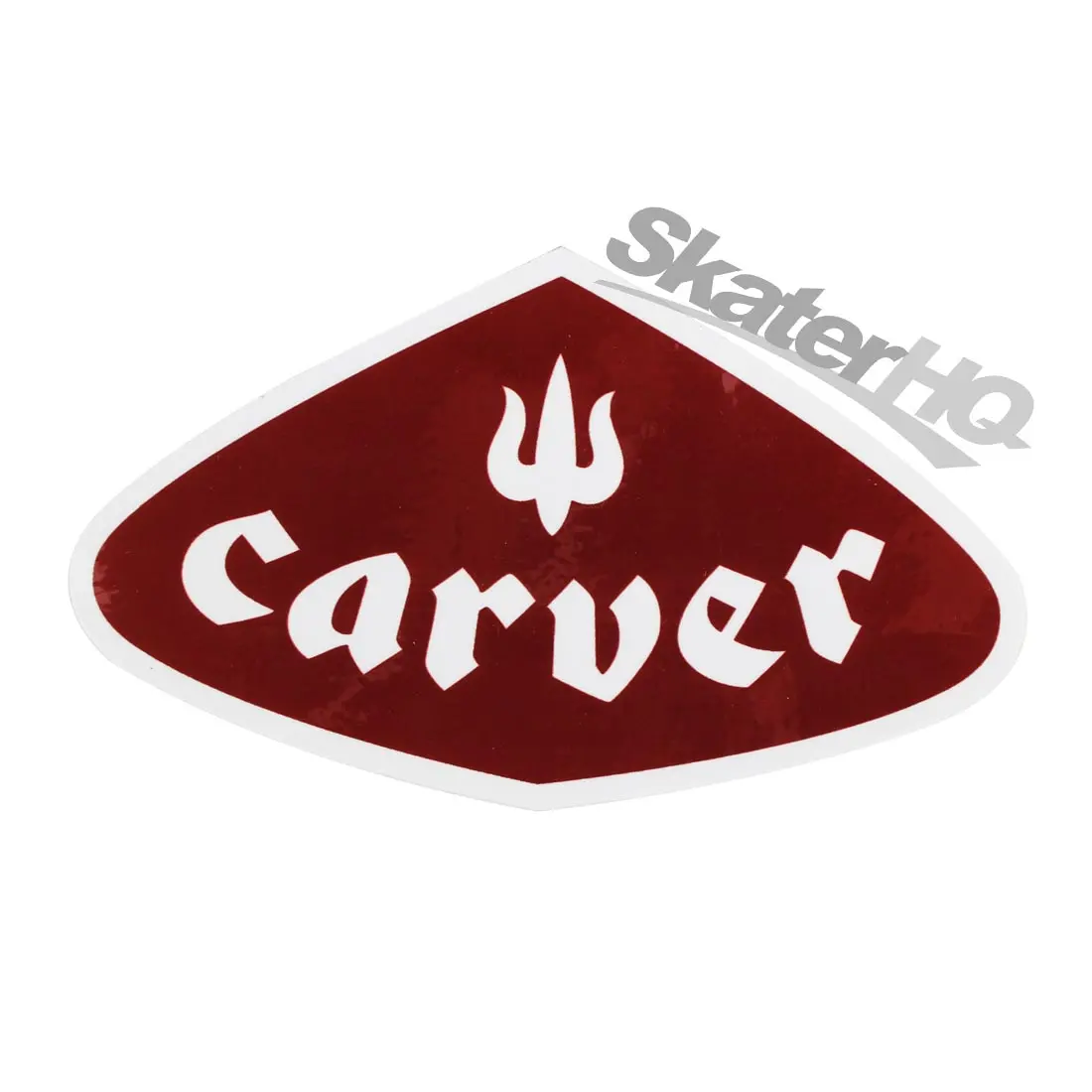 Carver Tear Logo Sticker - Rust/White 1