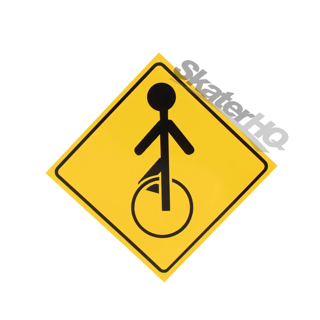 Udc Caution Unicycle Sticker - Small 1