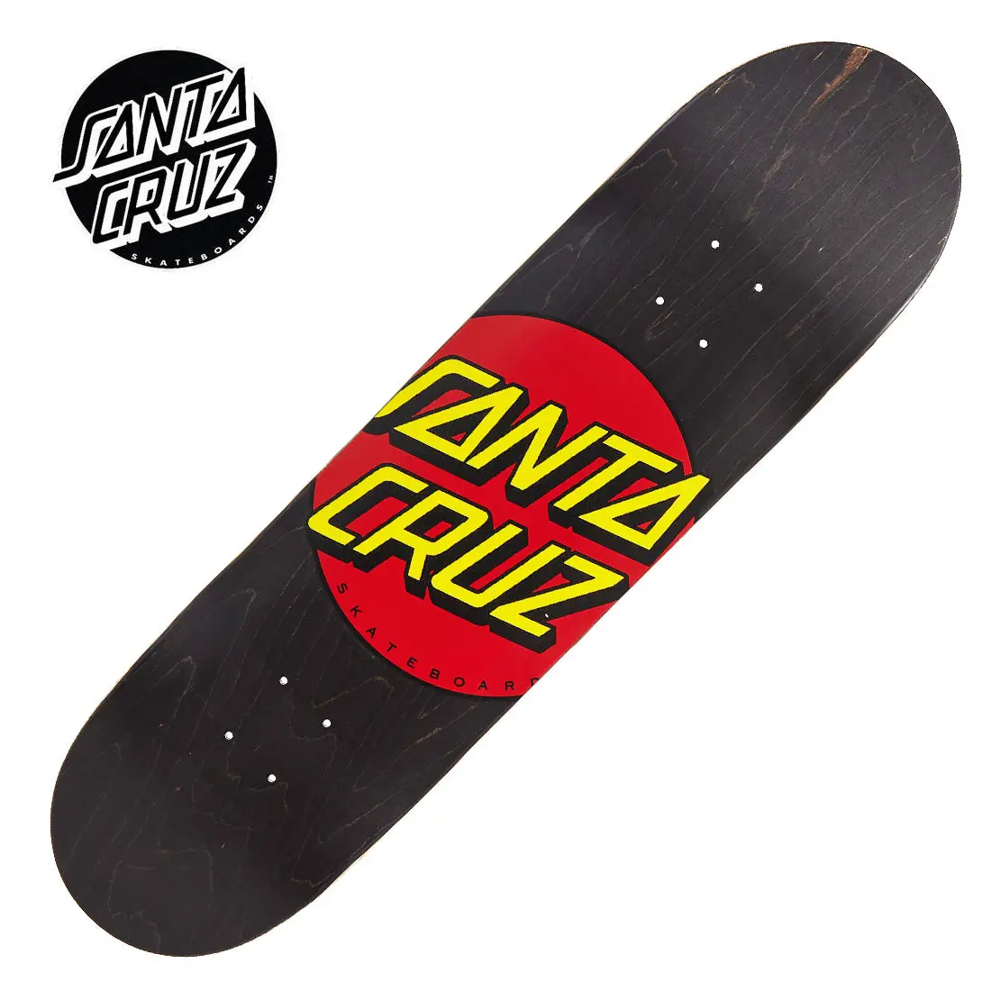 Santa Cruz Classic Dot 8.25 Deck - Black (Clearance Blemished) 1