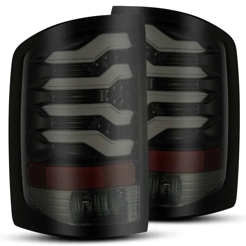 Alpharex 14-18 Gmc Sierra 1500 Pro-Series Led Tail Lights Jet Black 1