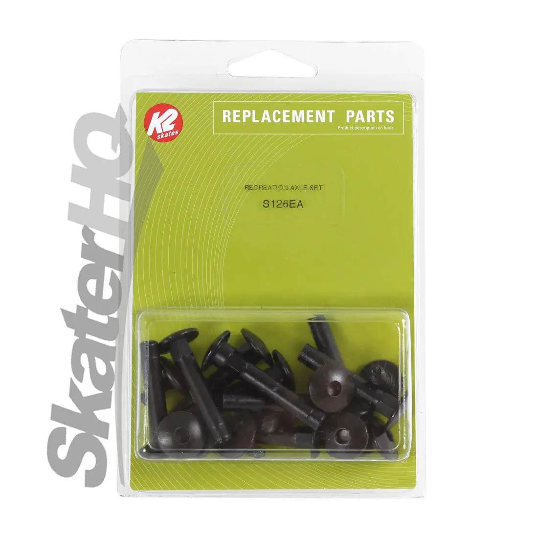 K2 Axle Set W/ Hex Lock - Black 1