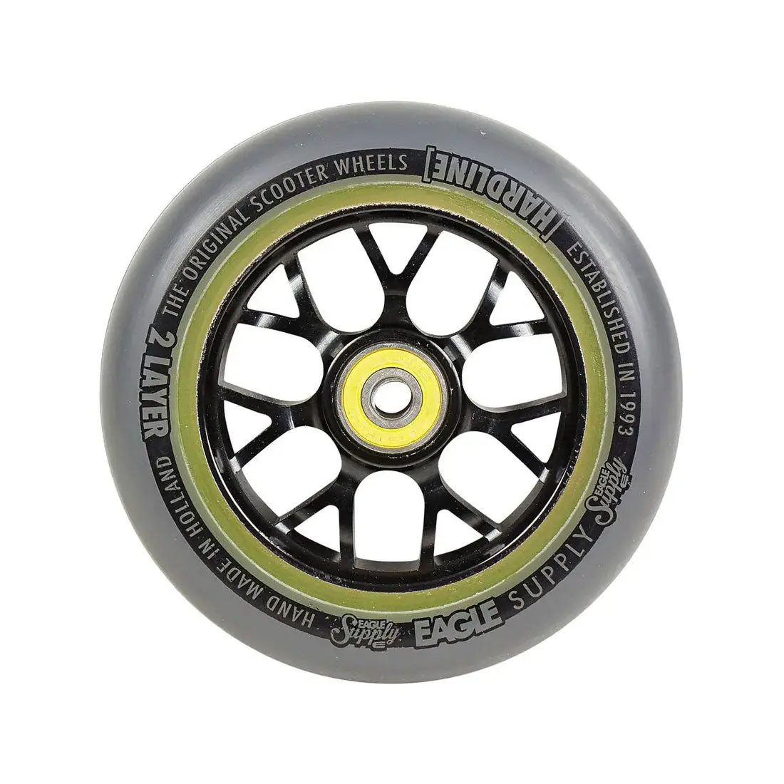Eagle Hardline X6 2-Layer 115Mm Sewercaps Wheel - Grey/Black 1