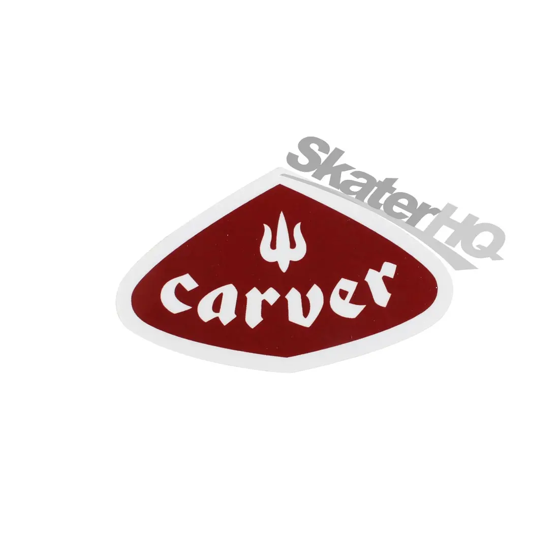 Carver Tear Logo Mini Sticker - Rust/White 1