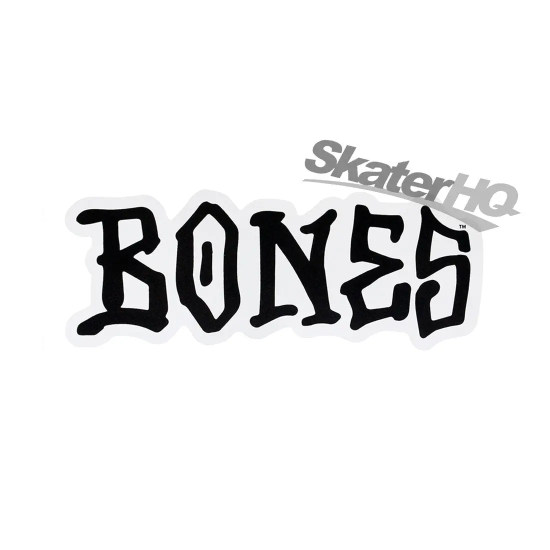 Bones Graffiti Sticker Medium - White/Black Text 1